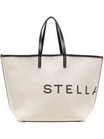Stella McCartney sac cabas en coton à logo imprimé - Tons neutres