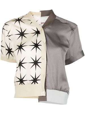 JNBY cardigan asymétrique à imprimé graphique - Tons neutres