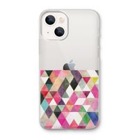 Gekleurde driehoekjes: iPhone 13 mini Transparant Hoesje
