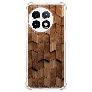 Stevig Telefoonhoesje voor OnePlus 11 Wooden Cubes