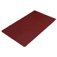 Urban Living Badkamer/douche anti slip mat - rubber - voor op de vloer - donkerrood - 39 x 69 cm   -
