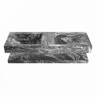 MONDIAZ ALAN-DLUX 130cm planchet Lava. Vrijhangende wastafel CLOUD dubbel 2 kraangaten, kleur Lava.