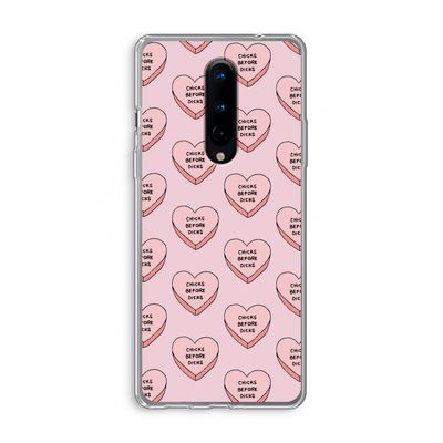 Chicks before dicks: OnePlus 8 Transparant Hoesje