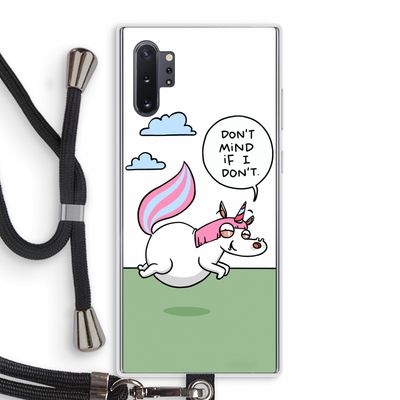 Unicorn: Samsung Galaxy Note 10 Plus Transparant Hoesje met koord
