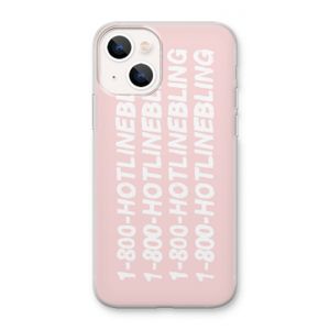 Hotline bling pink: iPhone 13 mini Transparant Hoesje