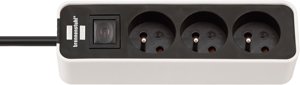 Brennenstuhl Ecolor stekkerdoos | 3-voudig | Wit/Zwart | 5m H05VV-F 3G1,5 | FR/BE - 1153234520
