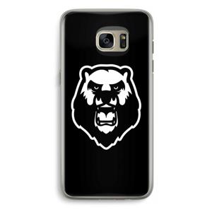 Angry Bear (black): Samsung Galaxy S7 Edge Transparant Hoesje