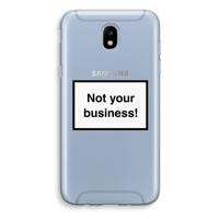 Not your business: Samsung Galaxy J5 (2017) Transparant Hoesje - thumbnail