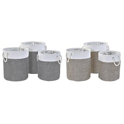 Mandenset DKD Home Decor Polyester 40 x 40 x 49 cm (2 Stuks)