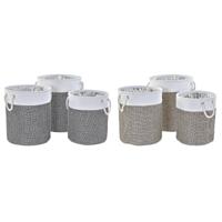Mandenset DKD Home Decor Polyester 40 x 40 x 49 cm (2 Stuks)