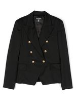 Balmain Kids blazer en laine à boutonnière croisée - Noir