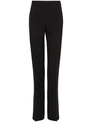 Ferragamo pantalon en laine à coupe droite - Noir