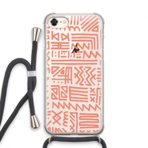 Marrakech Pink: iPhone 8 Transparant Hoesje met koord
