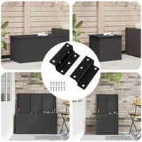 VidaXL Scharnier 2 pcs zwart 38 x 17 x 60 mm ijzer