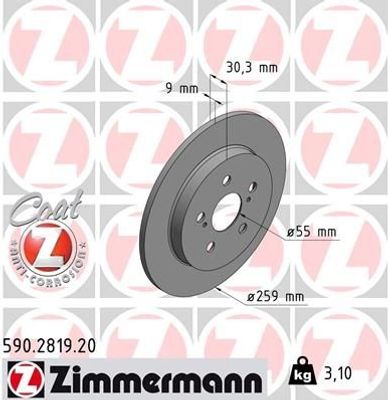 Remschijf Coat Z 590281920