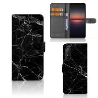 Sony Xperia 1 II | Bookcase | Marmer Zwart - Origineel Cadeau Vader