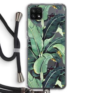Bananenbladeren: Samsung Galaxy A22 5G Transparant Hoesje met koord