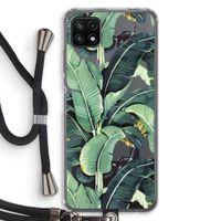 Bananenbladeren: Samsung Galaxy A22 5G Transparant Hoesje met koord