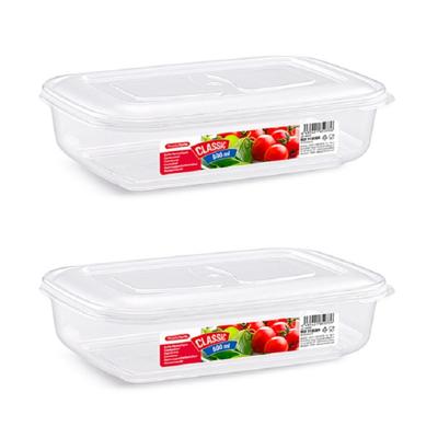 Vershoudbakje voor vriezer en magnetron - 6x - 800 ml - kunststof