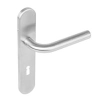 Deurkr.Recht schild sl.gat 72 mm rvs geborst.