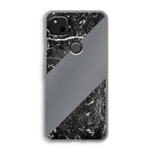 Zwart marmer: Google Pixel 4a Transparant Hoesje