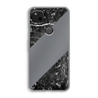 Zwart marmer: Google Pixel 4a Transparant Hoesje