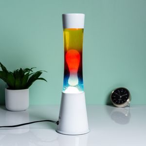 Lavalamp Wit Met Drie Kleuren Vloeistof