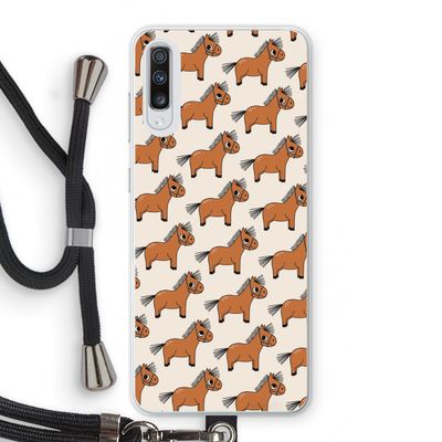 Pony: Samsung Galaxy A70 Transparant Hoesje met koord