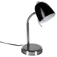 Atmosphera Tafellamp/bureaulampje Design Light - metaal - zwart/zilver - H35 cm - thumbnail