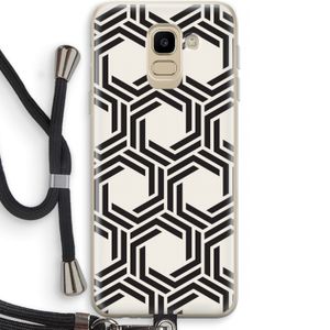 Geometrisch patroon: Samsung Galaxy J6 (2018) Transparant Hoesje met koord