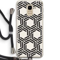 Geometrisch patroon: Samsung Galaxy J6 (2018) Transparant Hoesje met koord