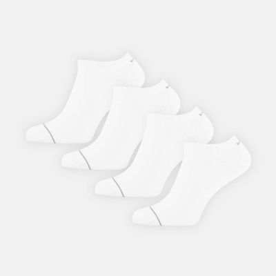 Bamigo Bamboe Sneakersokken - Heren - Wit - 4-pack