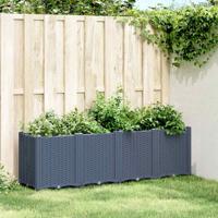 VidaXL Plantenbak 160x40x53 cm polypropeen grijs