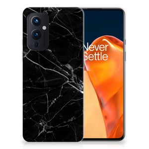 OnePlus 9 TPU Siliconen Hoesje Marmer Zwart - Origineel Cadeau Vader