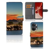 OnePlus Nord 3 | Telefoonhoesje | Met pasjeshouder | Olifanten