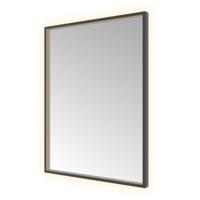 Spiegel Hotbath &MORE 80x60 cm LED-Verlichting Spiegelverwarming Rechthoek Geborsteld Zwart PVD