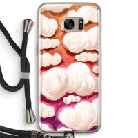 Katoen Wolken: Samsung Galaxy S7 Edge Transparant Hoesje met koord