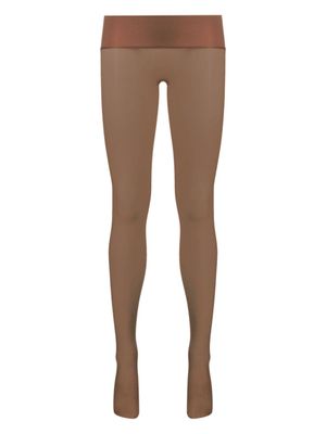 Maison Close collants mi-transparents à logo imprimé - Tons neutres