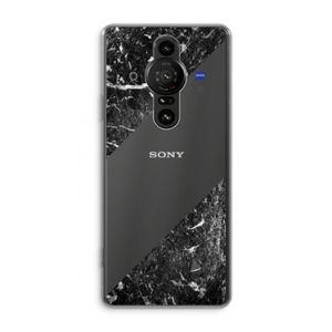 Zwart marmer: Sony Xperia Pro-I Transparant Hoesje
