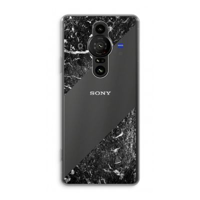 Zwart marmer: Sony Xperia Pro-I Transparant Hoesje