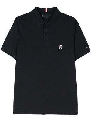 Tommy Hilfiger polo TH Monogram - Bleu