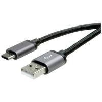 ROLINE 11029029 USB-kabel 3 m USB 2.0 USB A USB C Zwart, Zilver - thumbnail