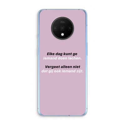 gij zijt ook iemand: OnePlus 7T Transparant Hoesje