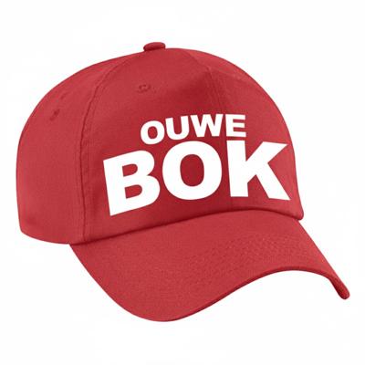 Verjaardag cadeau petje - Ouwe Bok - rood - heren - verjaardag Verjaardag cadeau petje - Ouwe Bok - rood - heren - verjaardag