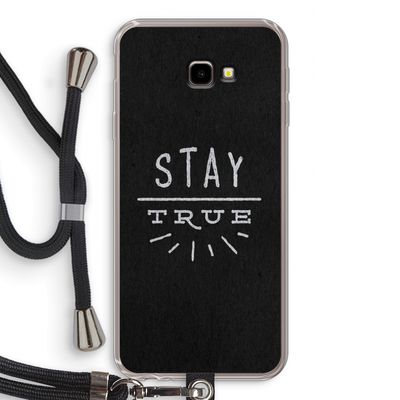 Stay true: Samsung Galaxy J4 Plus Transparant Hoesje met koord