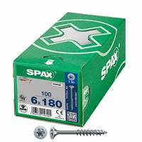 Schroefdoos SPAX Wirox T30 Platte kop 6 x 180 mm 100 Stuks