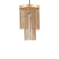 PTMD Hanglamp Brenton - 18x18x30 cm - Ijzer - Goud - thumbnail