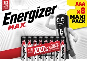 Energizer batterijen Max AAA/LR03/E92, blister van 8, MaxIPACK