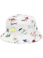 MSGM bob à imprimé graphique - Blanc