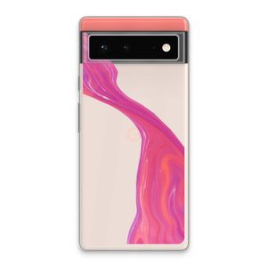 Paarse stroom: Google Pixel 6 Transparant Hoesje